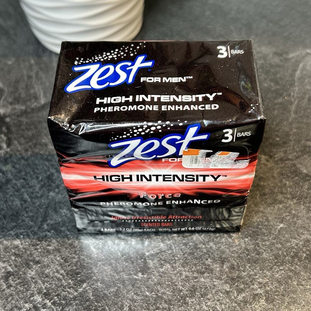 Zest for Men High Intensity Force Pheromone Enhanced Scent Bar Soap 3 Bars - Picture 2 of 3
